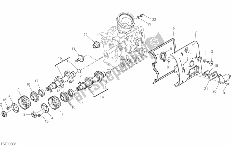 Todas las partes para Sistema De Sincronización De Cabezal Horizontal de Ducati Multistrada 950 Brasil 2019